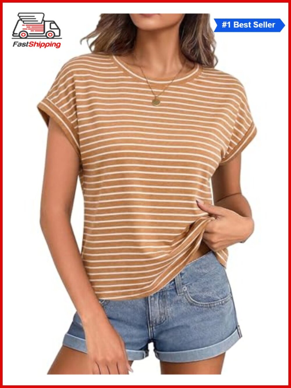 ✨ Totatuit Women Cute Cropped T-Shirts Short Sleeve Boxy Crewneck Summer Tee